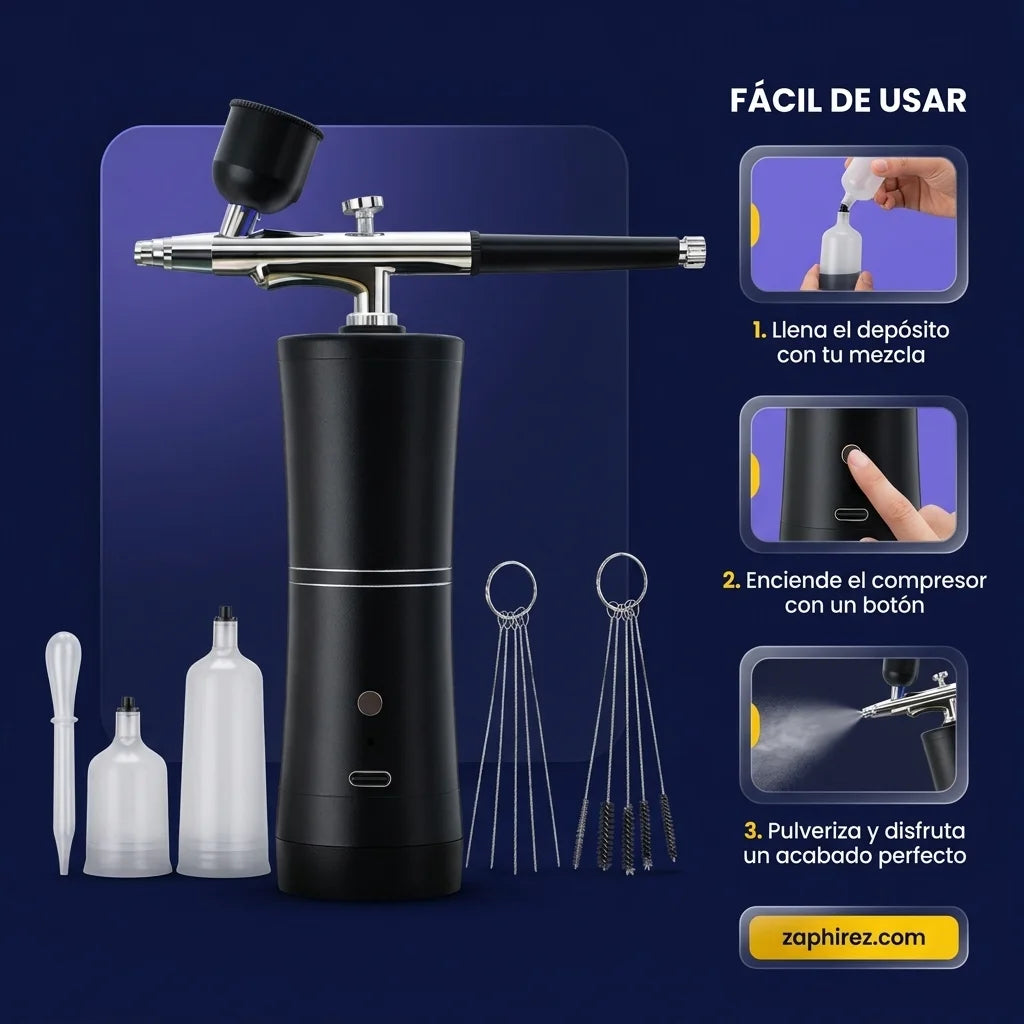 Aerógrafo Portátil Inalámbrico SakerPlus