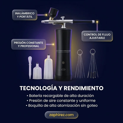 Aerógrafo Portátil Inalámbrico SakerPlus