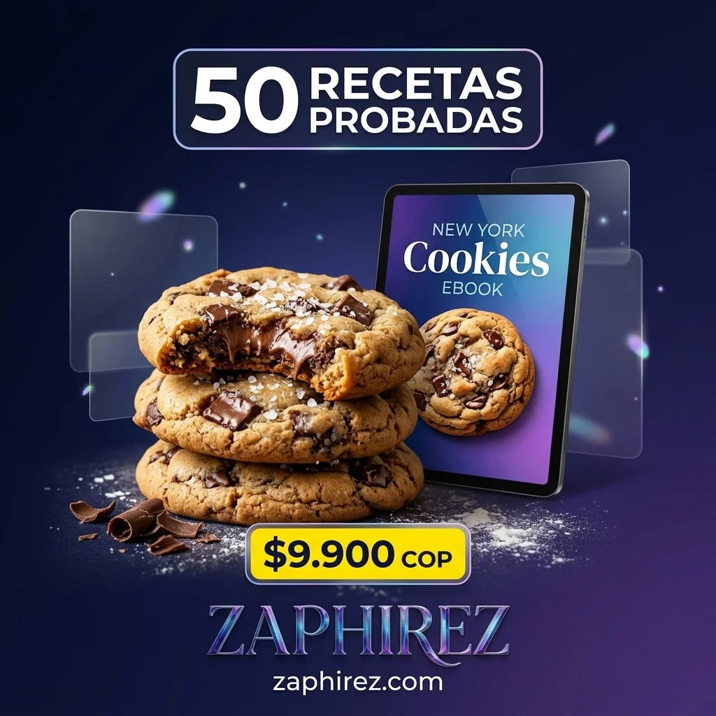 50 Recetas de New York Cookies – Ebook para Cocinar y Vender