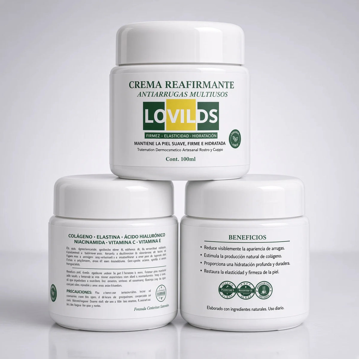 Crema Reafirmante Antiarrugas con Ácido Hialurónico 100 ml