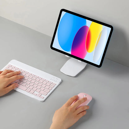 Kit Teclado y Mouse Bluetooth Inalámbrico para iPad y Tablet